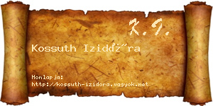 Kossuth Izidóra névjegykártya